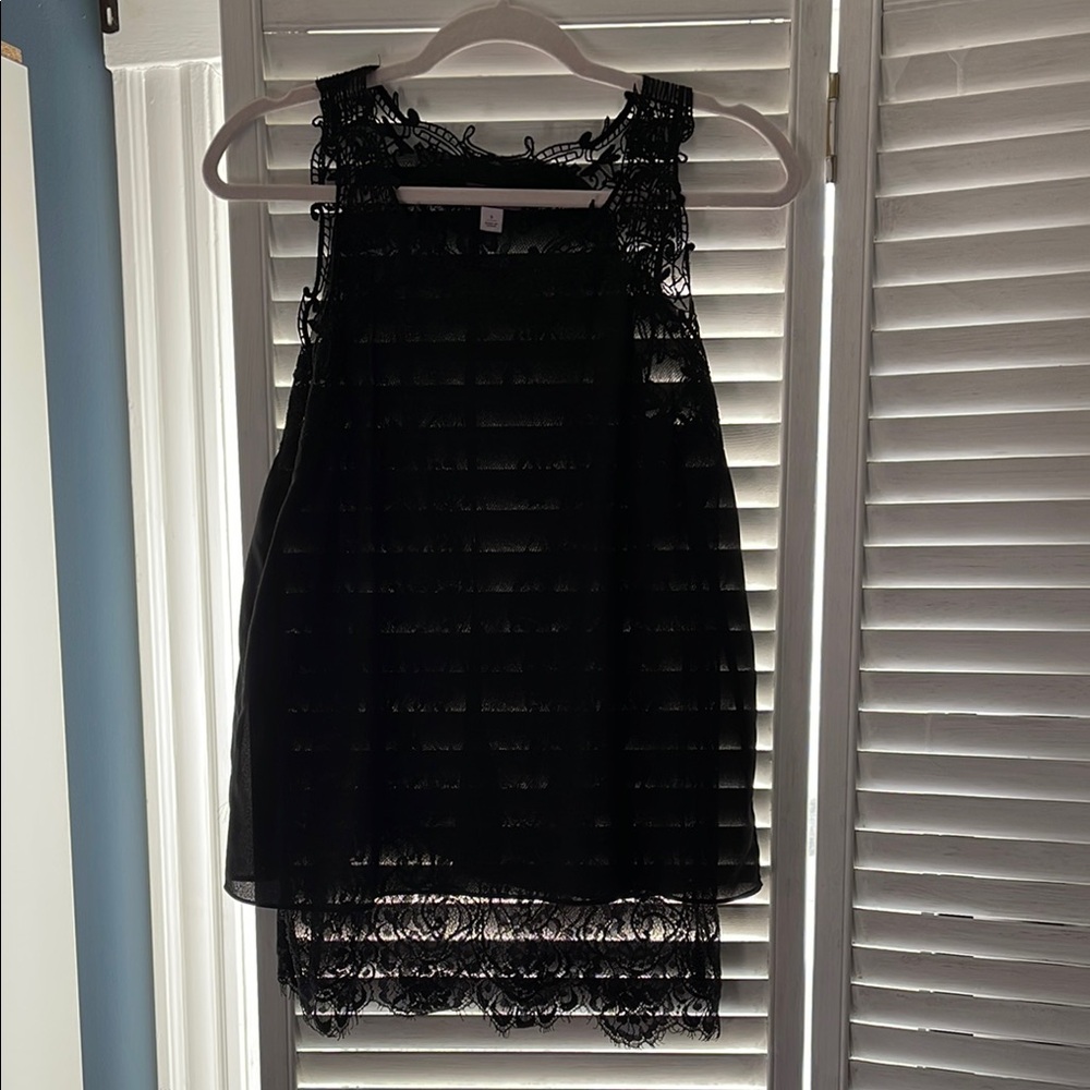 Black Lace Sleeveless Top